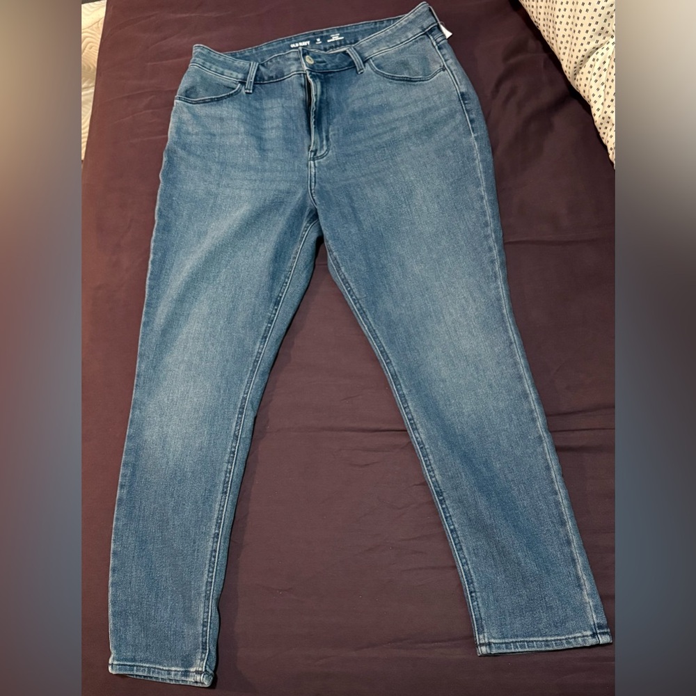 Old Navy Blue Straight Leg Jeans Classic Style